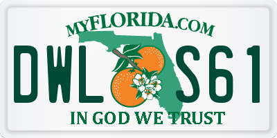 FL license plate DWLS61
