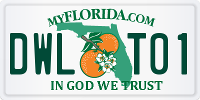 FL license plate DWLT01