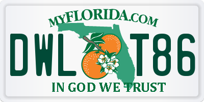 FL license plate DWLT86