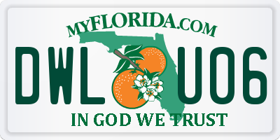 FL license plate DWLU06