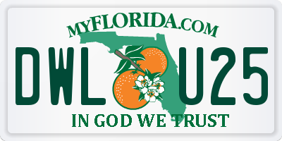 FL license plate DWLU25