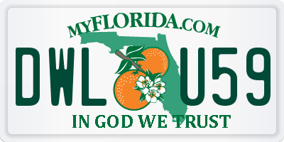 FL license plate DWLU59