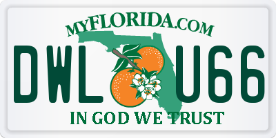 FL license plate DWLU66