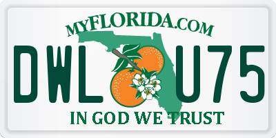 FL license plate DWLU75