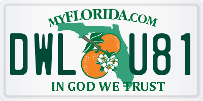 FL license plate DWLU81