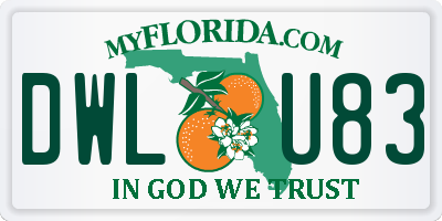FL license plate DWLU83