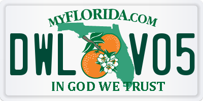 FL license plate DWLV05