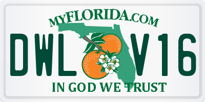 FL license plate DWLV16