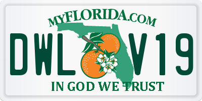 FL license plate DWLV19