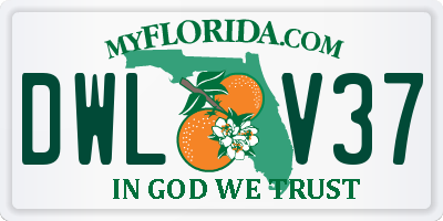 FL license plate DWLV37