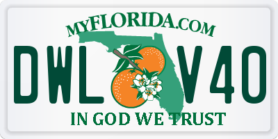 FL license plate DWLV40