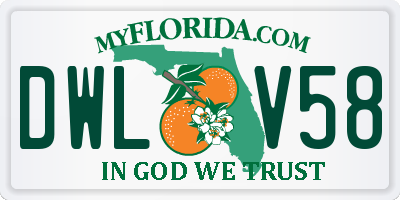 FL license plate DWLV58