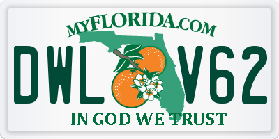FL license plate DWLV62