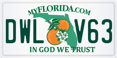 FL license plate DWLV63