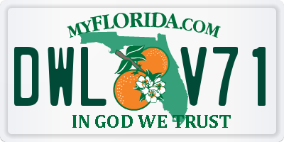 FL license plate DWLV71