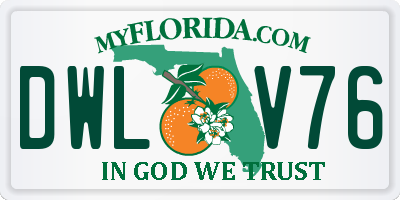 FL license plate DWLV76