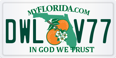 FL license plate DWLV77