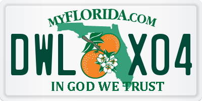 FL license plate DWLX04