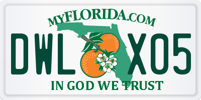 FL license plate DWLX05