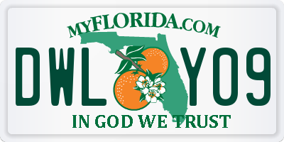 FL license plate DWLY09