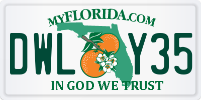 FL license plate DWLY35
