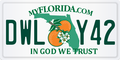 FL license plate DWLY42