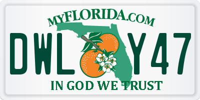 FL license plate DWLY47