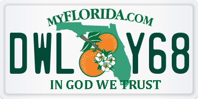 FL license plate DWLY68