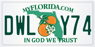 FL license plate DWLY74