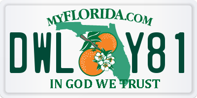FL license plate DWLY81