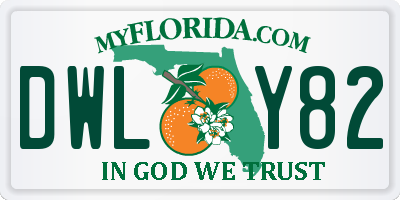 FL license plate DWLY82