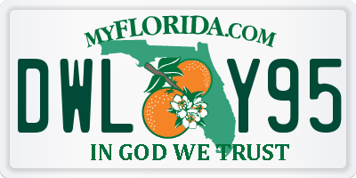 FL license plate DWLY95