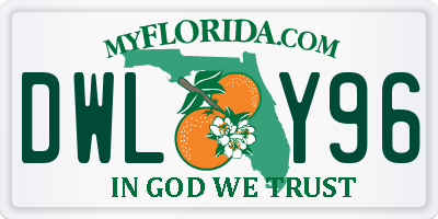 FL license plate DWLY96