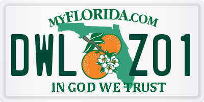 FL license plate DWLZ01