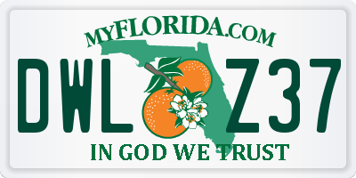 FL license plate DWLZ37
