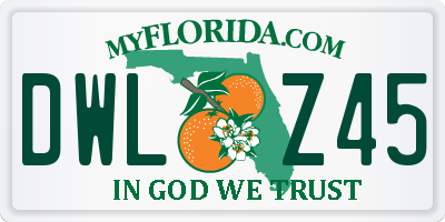 FL license plate DWLZ45