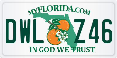 FL license plate DWLZ46