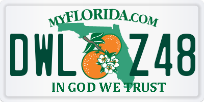 FL license plate DWLZ48