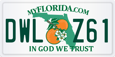 FL license plate DWLZ61