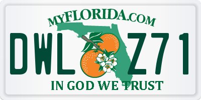 FL license plate DWLZ71