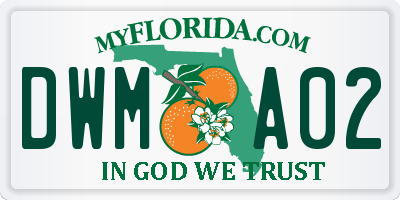 FL license plate DWMA02
