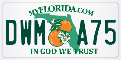 FL license plate DWMA75