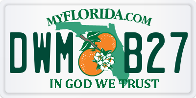 FL license plate DWMB27