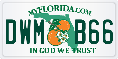 FL license plate DWMB66