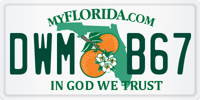 FL license plate DWMB67