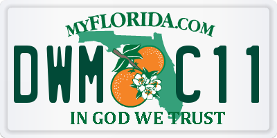 FL license plate DWMC11