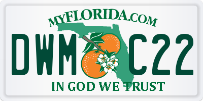 FL license plate DWMC22