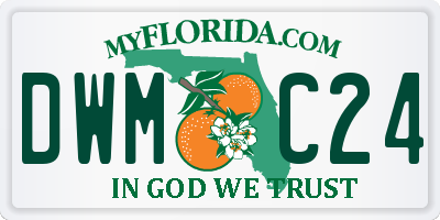 FL license plate DWMC24