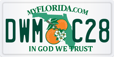 FL license plate DWMC28