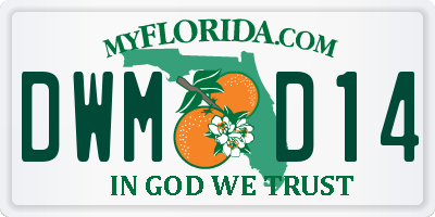 FL license plate DWMD14